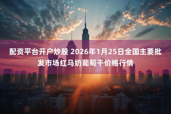 配资平台开户炒股 2026年1月25日全国主要批发市场红马奶葡萄干价格行情